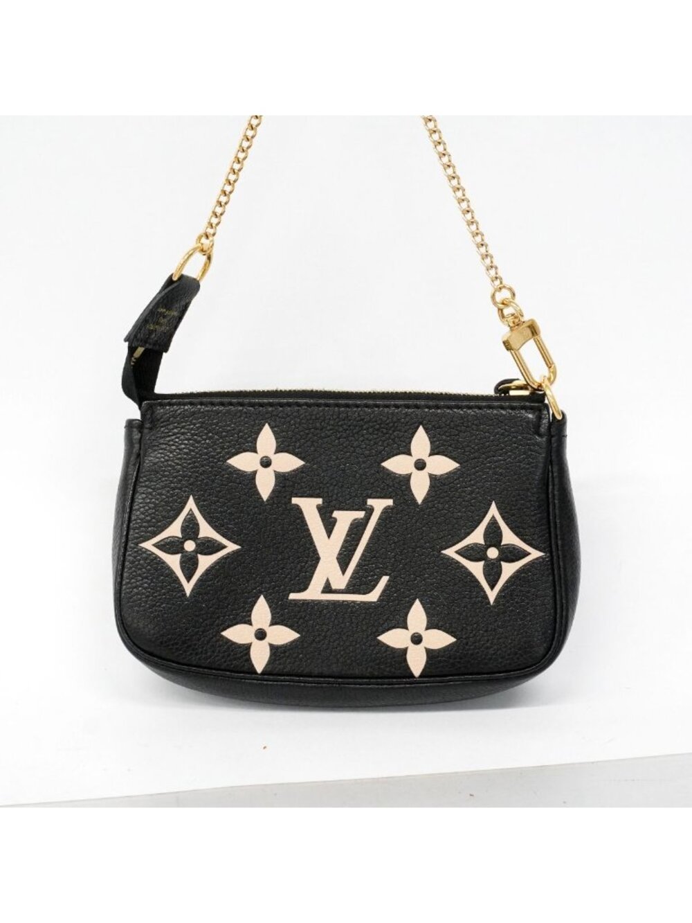 Louis Vuitton Pouch Monogram Empreinte Mini Pochette Noir Cream Bicolor - Picture 9 of 9